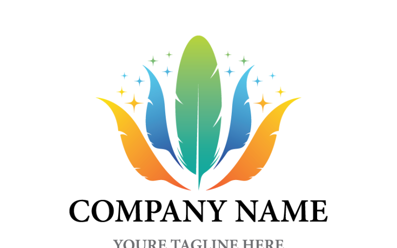 Feather Logo Template Design