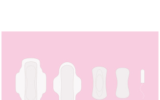 Feminine Hygiene Products Menstrual Cycle Pink Background Design