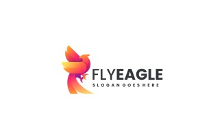 Gradient Modern Eagle Logo Design 852