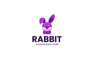 Gradient Modern Rabbit Logo Design 32541