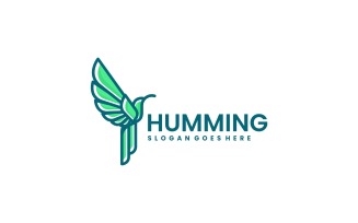 Mascot Modern Humming Bird Logo Design