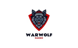 Mascot Wolf Logo Design Template