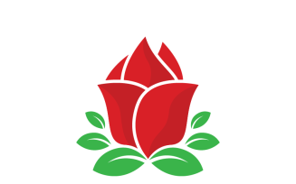 Rose Flower Logo Template