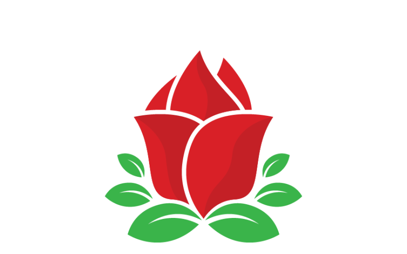 Rose Flower Logo Template