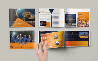 Underground Mining Company Profile Landscape Brochure Design Template