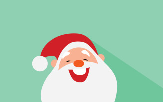 Festive Santa Claus Face Vector Illustration for Christmas Design