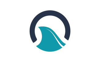 Shark fin logo symbol design illustration 5