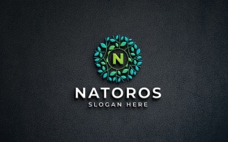 Leaf Letter N Professional Logo