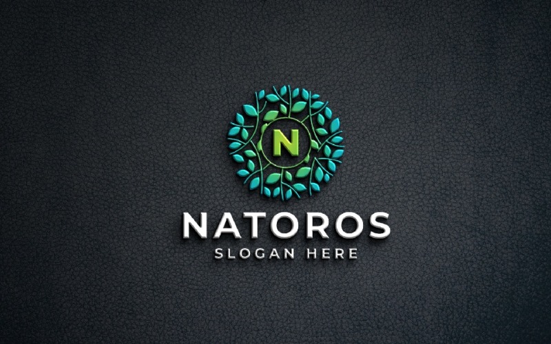 Leaf Letter N Professional Logo Logo Template