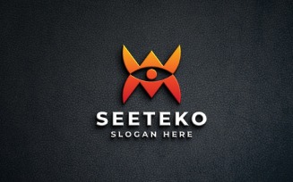 Modern Abstract Eye Logo - Tech & Vision Design