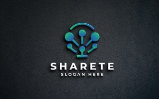 Modern Network Logo - Data & Sharing Design