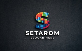 Modern S Letter Logo - Colorful Geometric Design
