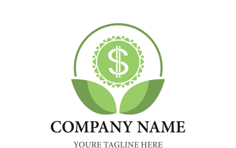 Money Flowers Logo Template
