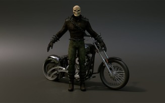 Ghost Rider movie character 3d model