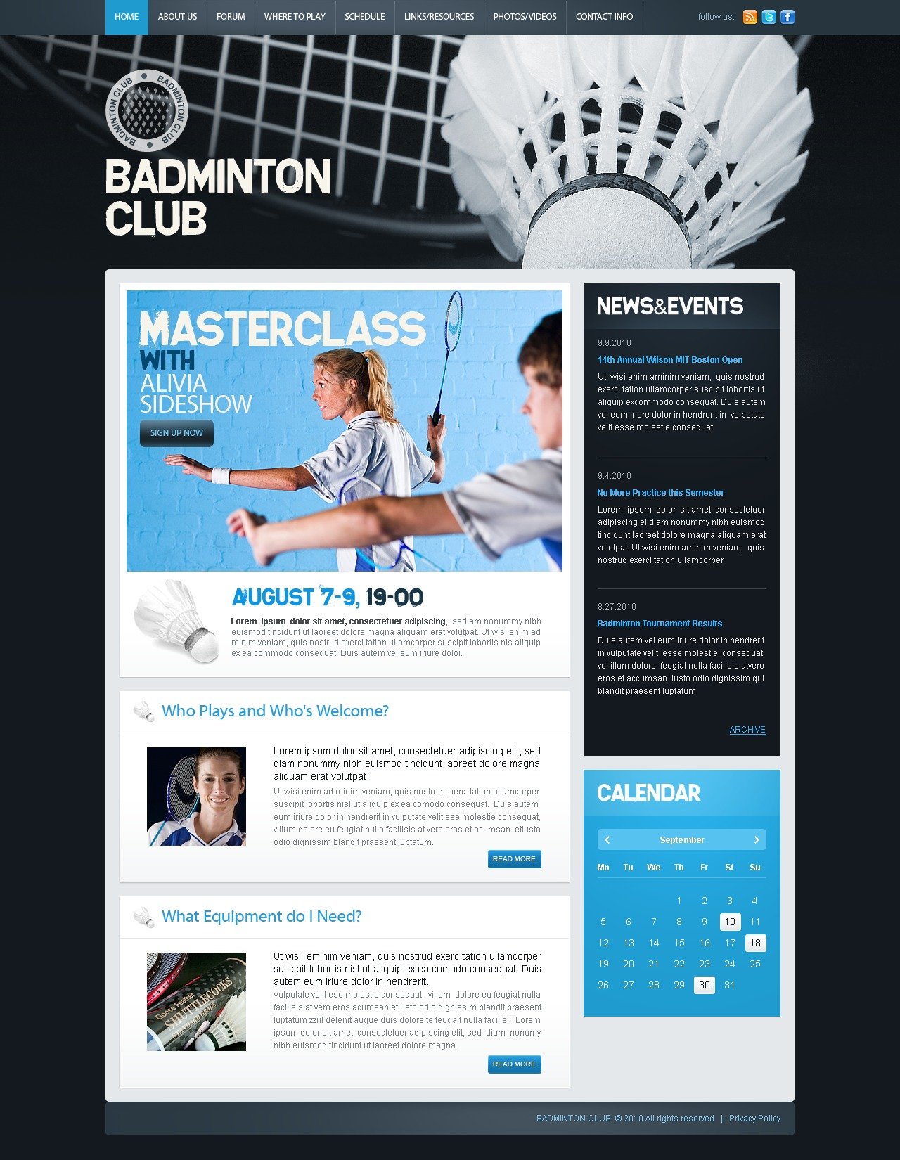 badminton web