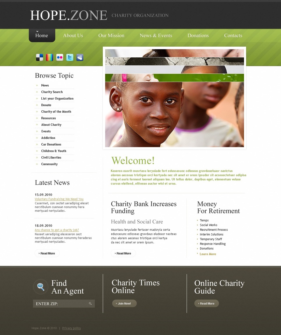 Charity PSD Template New Screenshots BIG