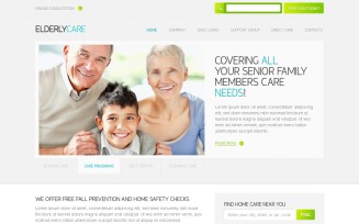 Elderly Care PSD Template
