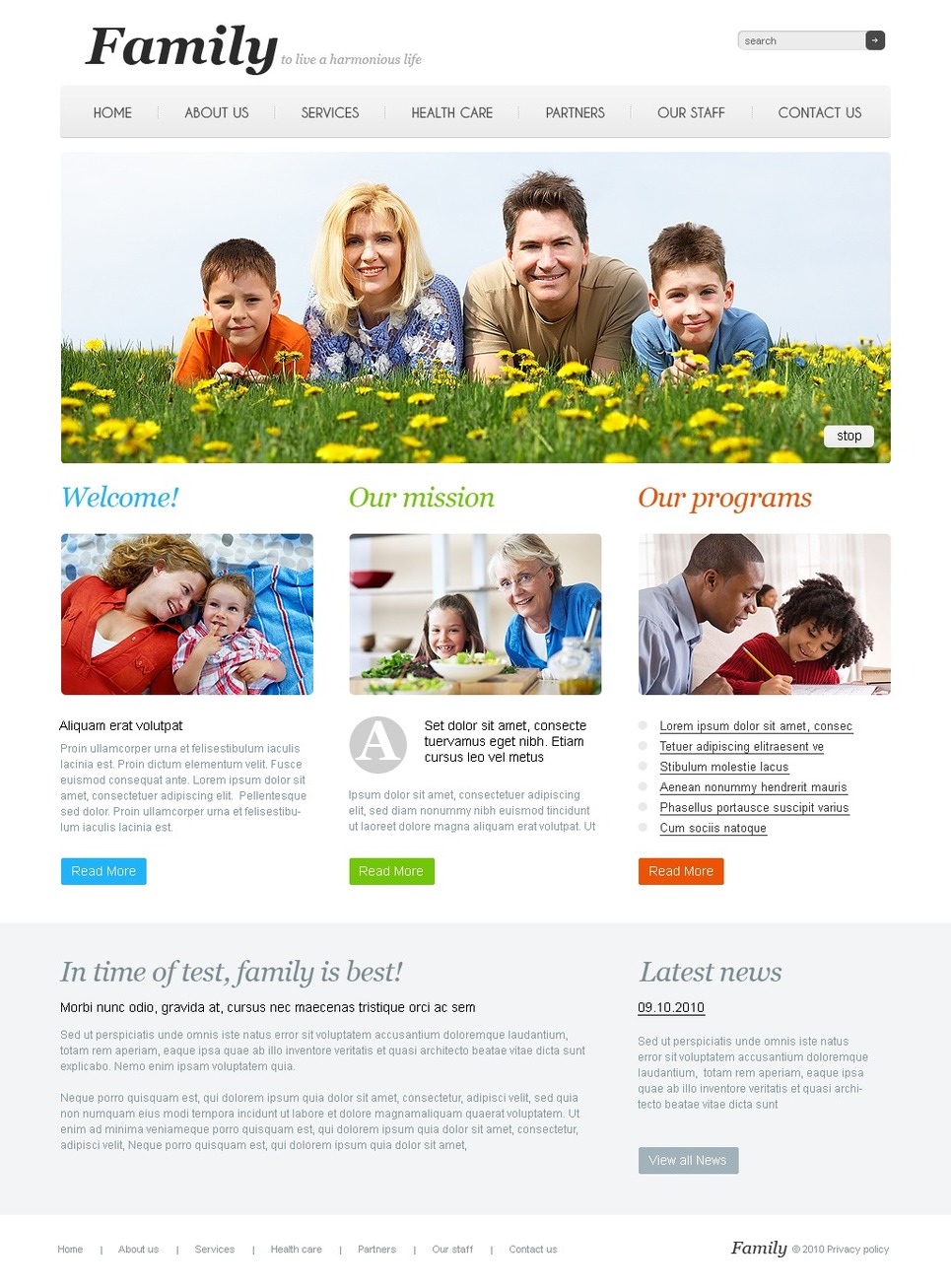 Family PSD Template New Screenshots BIG