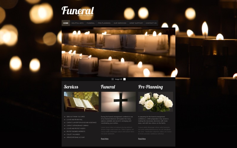 Funeral Services PSD Template