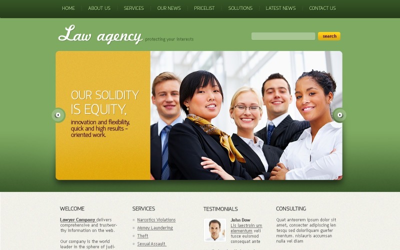 Law Firm PSD Template