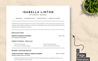 ATS Ready Student Nurse Resume Template