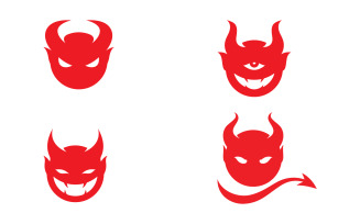 Devil logo symbol vector template design 14