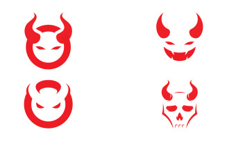 Devil logo symbol vector template design 15