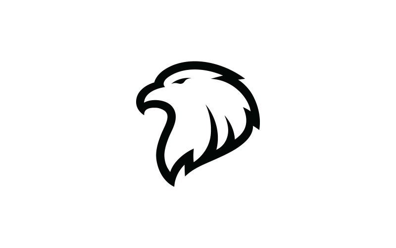 Eagle head simple vector logo design, 12 Logo Template