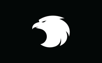 Eagle head simple vector logo design, 3