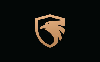 Eagle head simple vector logo design, 8