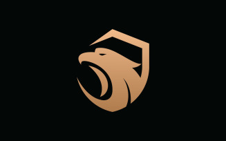 Eagle head simple vector logo design, 9