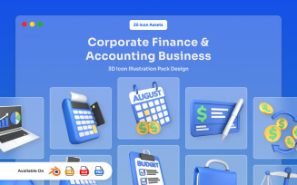 Finance & Accounting 3D Icon Pack