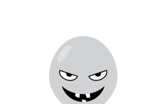 Funny balloon for Halloween isolated on white. Illustration