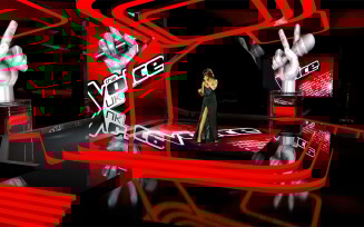The Voice tv show studio 3d model