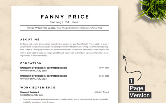 ATS Compliant College Student Resume Template