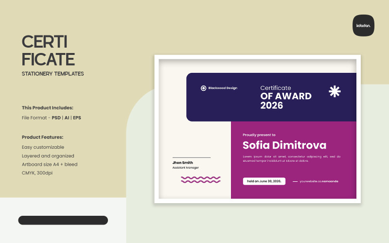 Certificate Templates – Vol. 092
