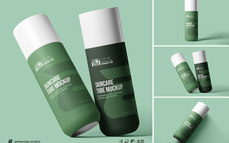 Skincare Tube Mockup Sets Product Mockup