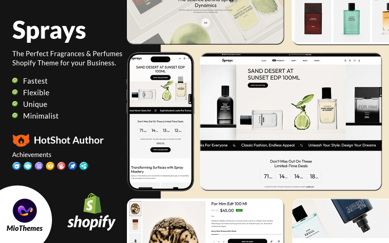 Sprays - Fragrances & Perfumes Premium Shopify OS 2.0 Shopify Theme