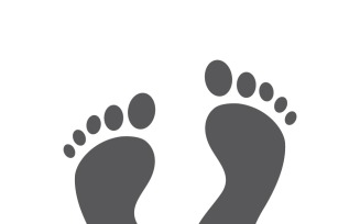 Customizable Human Footprints Icon in Modern Monochrome Design