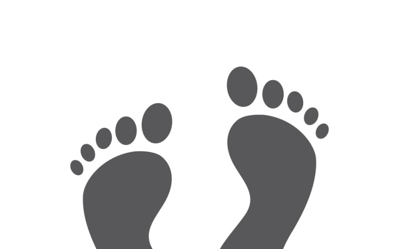 Customizable Human Footprints Icon in Modern Monochrome Design Vector Graphic