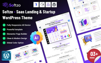 Softzo - Saas Landing & Startup WordPress Theme