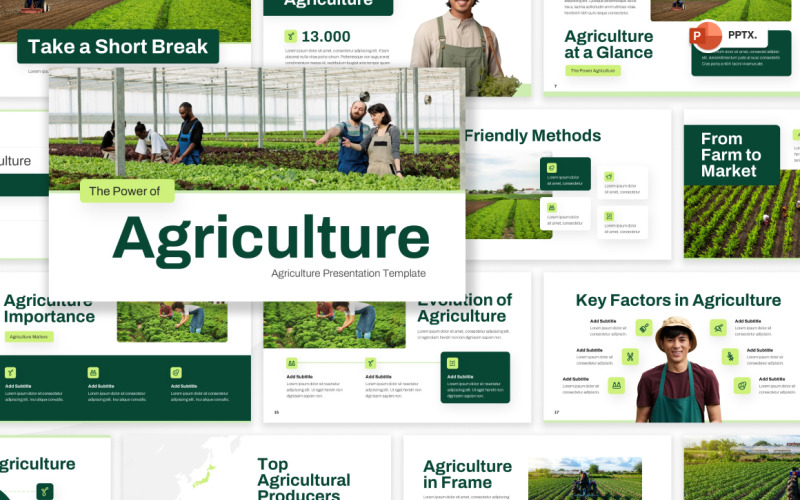 The Power of Agriculture PowerPoint PowerPoint Template
