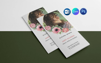 Trifold Funeral Program Template