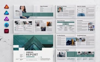 Annual Report Landscape for MS Word, InDesign, Affinity Suites