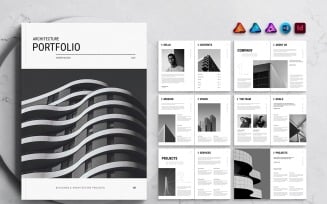 Architecture Portfolio Template for MS word, InDesign, Affinity
