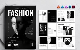 Fashion Magazine Template for MS Word, InDesign, Affinity Suites