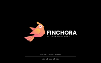 Gradient Modern Bird Logo Design 578