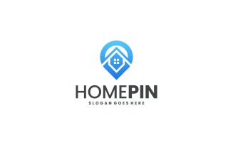 Gradient Modern Home Location Logo Design