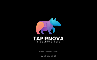 Gradient Modern Tapir Logo Design