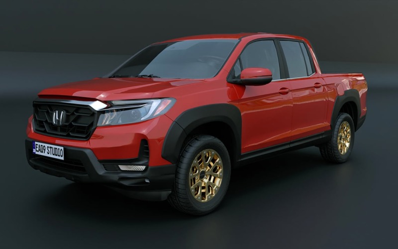 2022 Honda Ridgeline 3d model Model